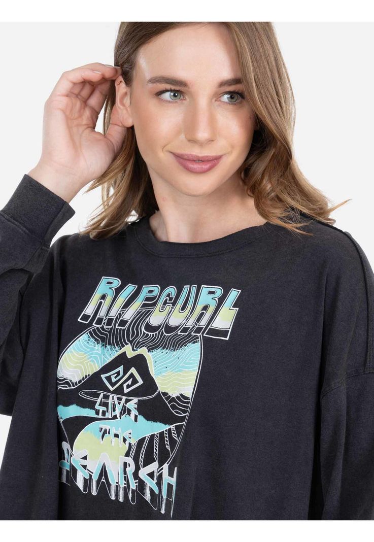 Polera ML Kaila Negro Mujer Rip Curl-2