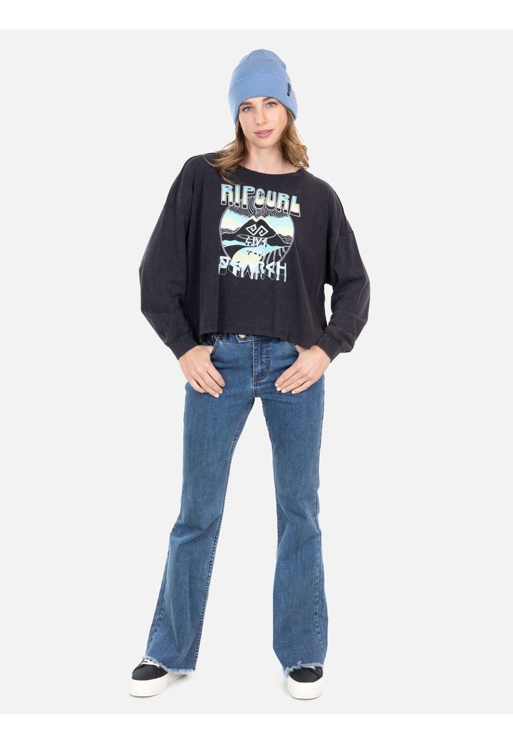 Polera ML Kaila Negro Mujer Rip Curl-3