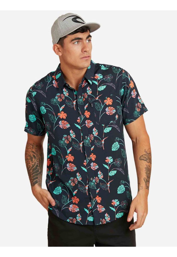 Camisa M/C Multicolor Hombre Ripcurl-0