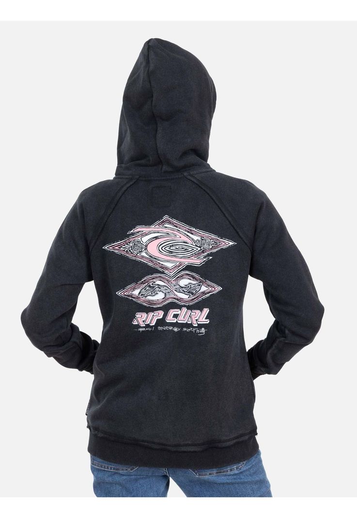 Poleron FZ Raw Energy Full Zip Negro Mujer Rip Curl-1