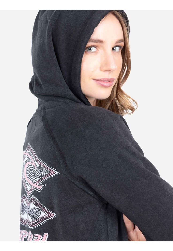 Poleron FZ Raw Energy Full Zip Negro Mujer Rip Curl-2