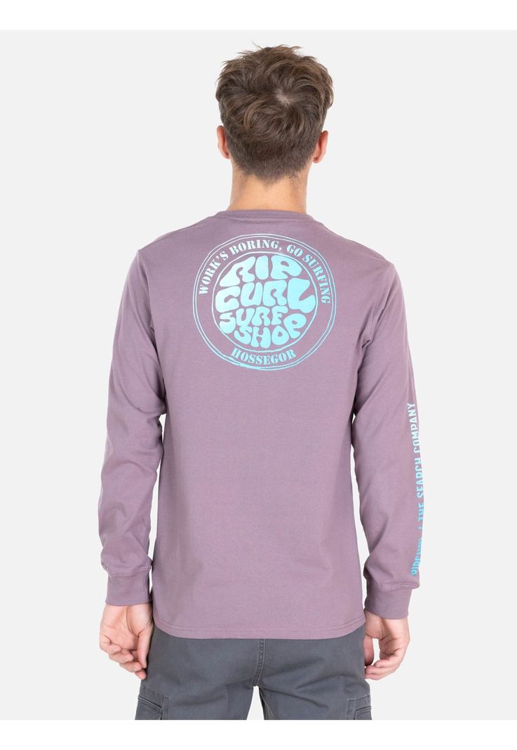Polera ML Javy Burdeo Infantil Rip Curl-1