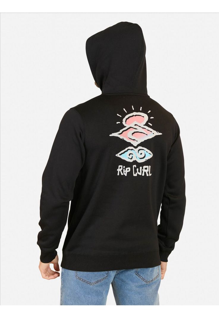Poleron Canguro The Search Negro Hombre Rip Curl-1