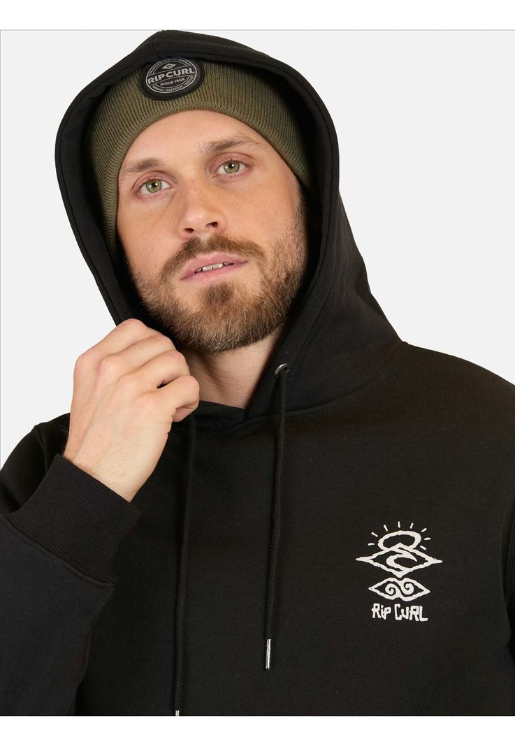 Poleron Canguro The Search Negro Hombre Rip Curl-2