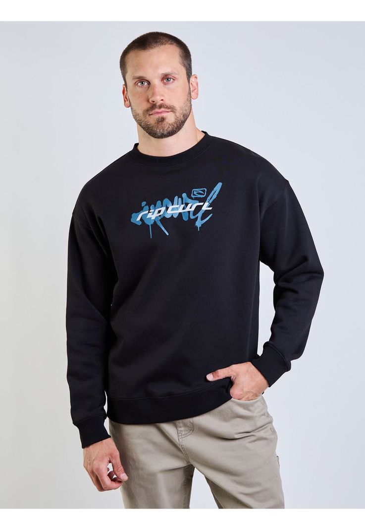 Poleron CR Curlwave Negro Hombre Rip Curl