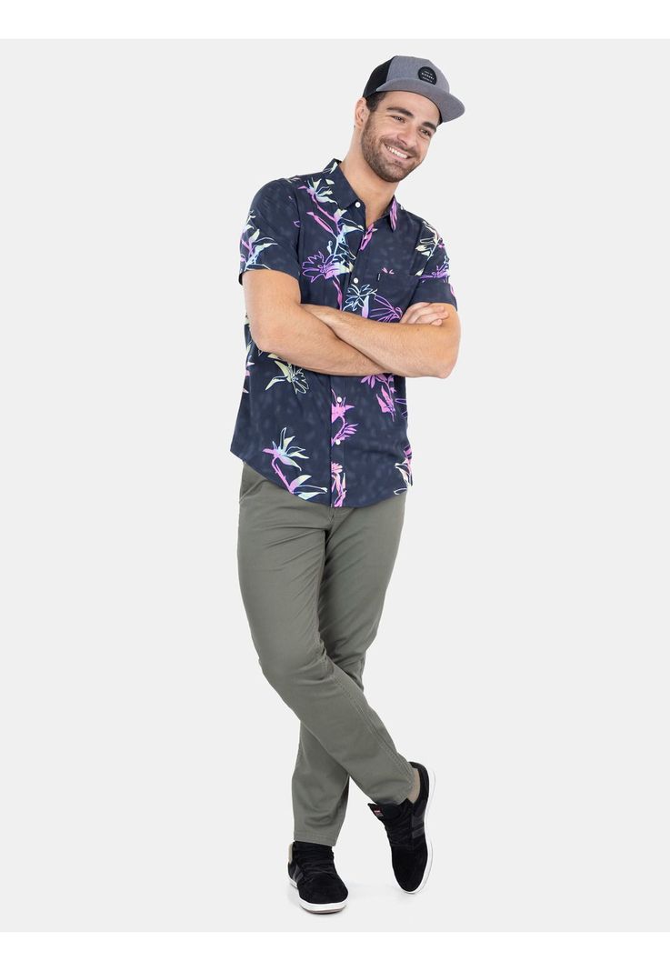Camisa M/C Fader Bloom Ss Multicolor Hombre Rip Curl-0