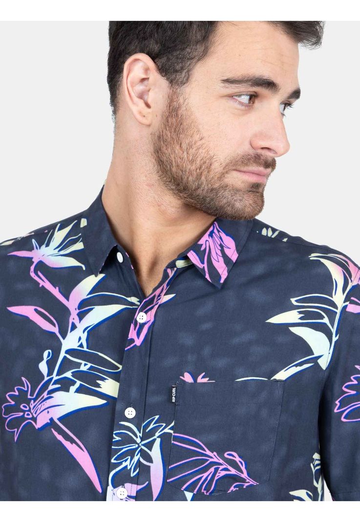 Camisa M/C Fader Bloom Ss Multicolor Hombre Rip Curl-1