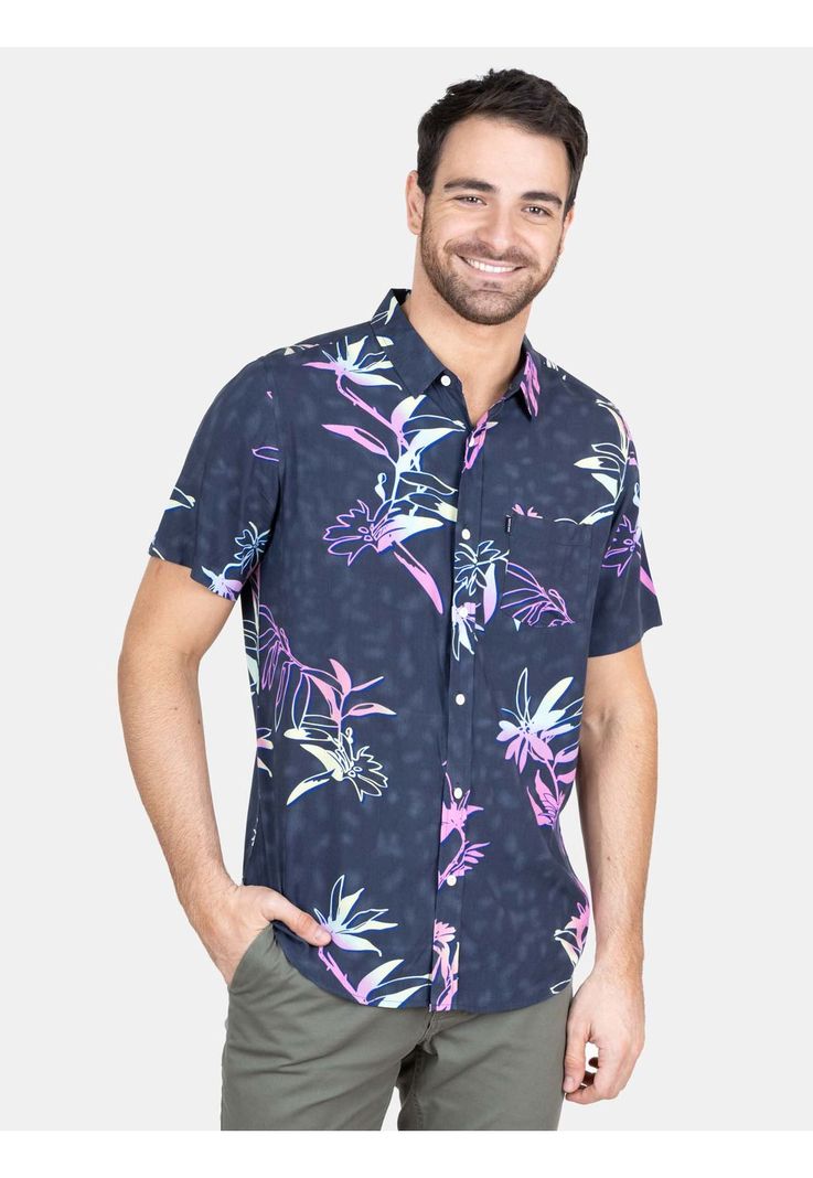 Camisa M/C Fader Bloom Ss Multicolor Hombre Rip Curl-3
