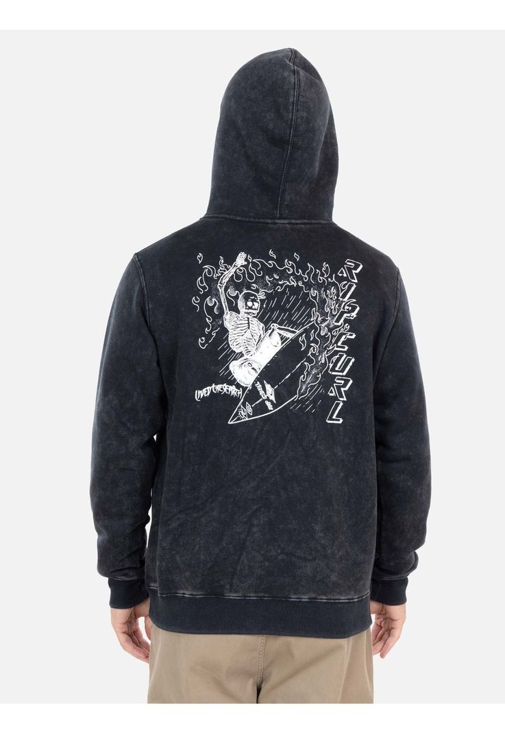 Poleron Canguro Dex Negro Hombre Rip Curl-1