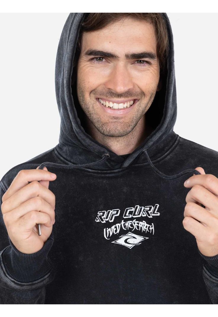 Poleron Canguro Dex Negro Hombre Rip Curl-2