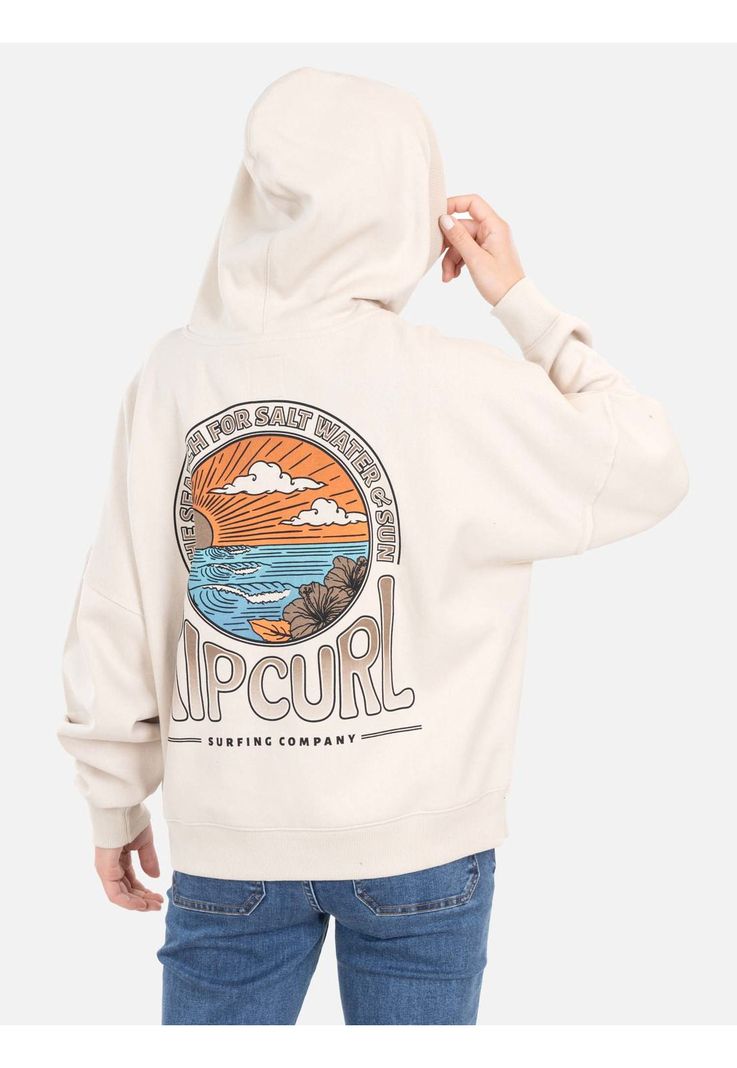 Poleron Canguro Salt Water & Sun Beige Mujer Rip Curl-2