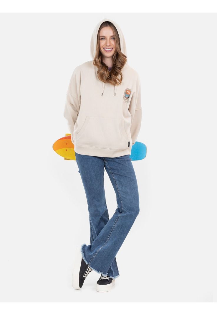 Poleron Canguro Salt Water & Sun Beige Mujer Rip Curl-3