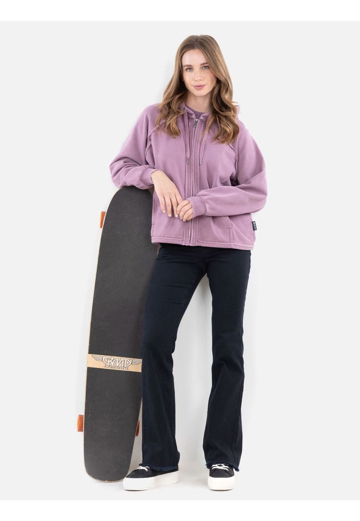 Poleron FZ Mai Full Zip Burdeo Mujer Rip Curl-2