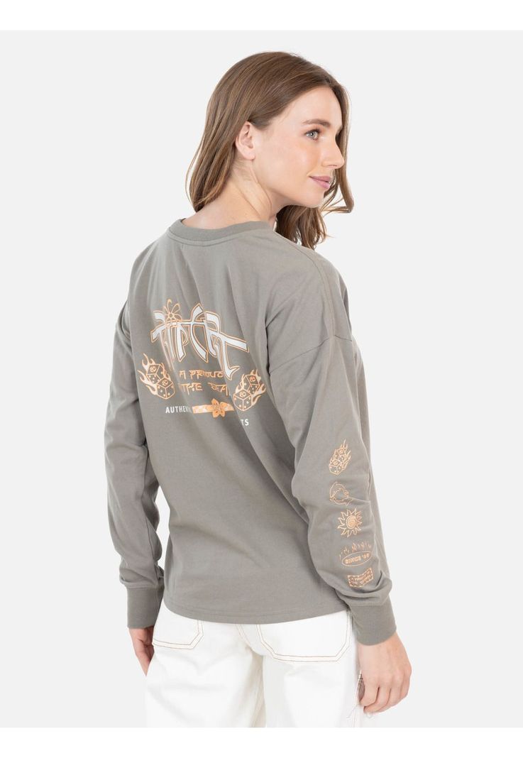Polera ML Query Verde Mujer Rip Curl-1