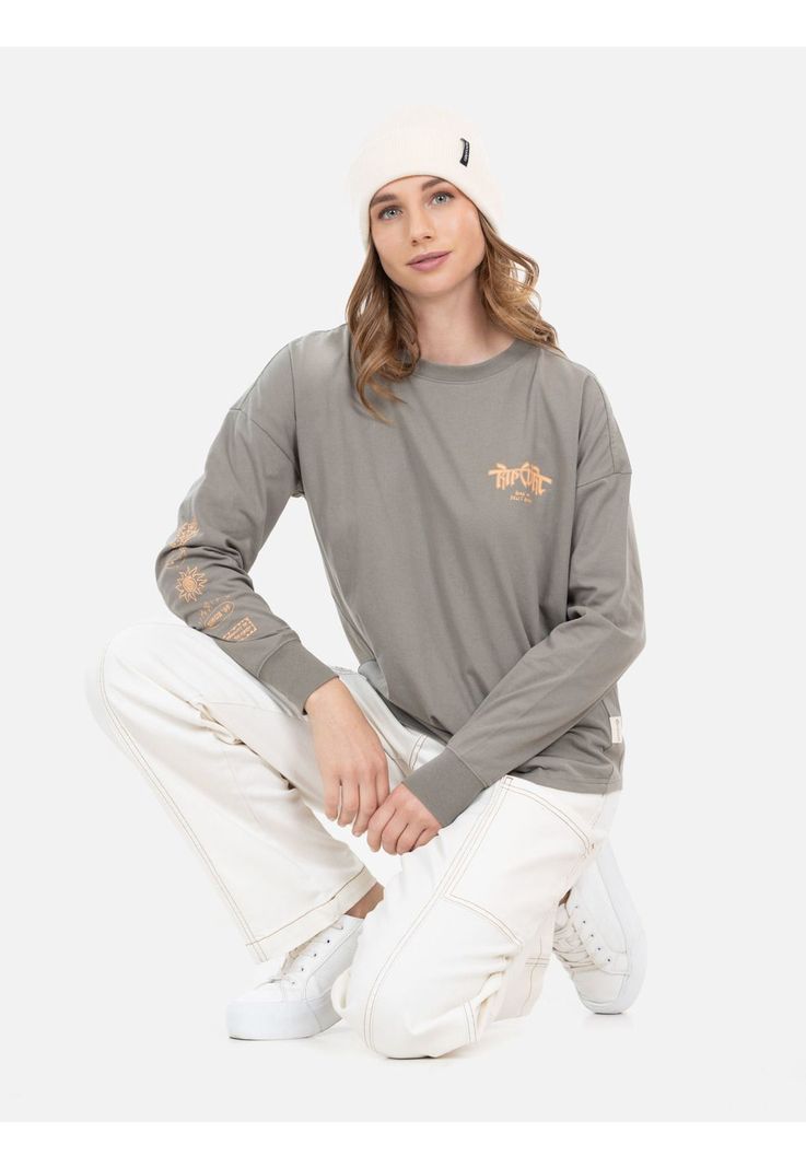 Polera ML Query Verde Mujer Rip Curl-3