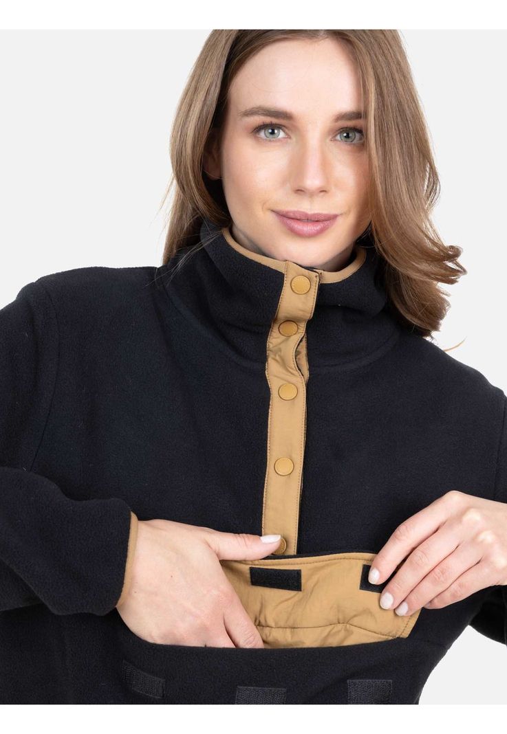 Poleron Micropolar Stratos Negro Mujer Rip Curl-0