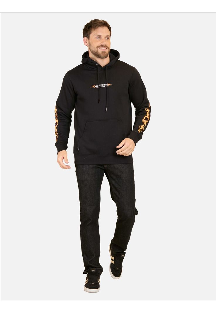 Poleron Canguro Medina Hoodie Negro Hombre Rip Curl-2
