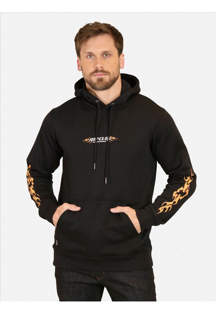 Poleron Canguro Medina Hoodie Negro Hombre Rip Curl-3