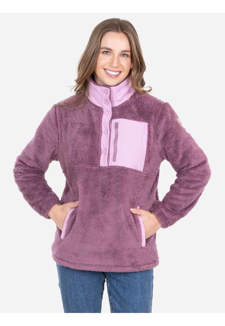 Poleron Chiporro Brannox Morado Mujer Rip Curl-0