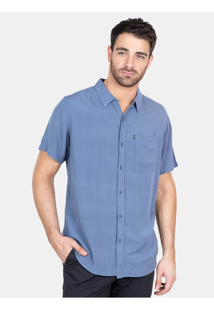 Camisa M/C Signature Line Azul Hombre Rip Curl-0