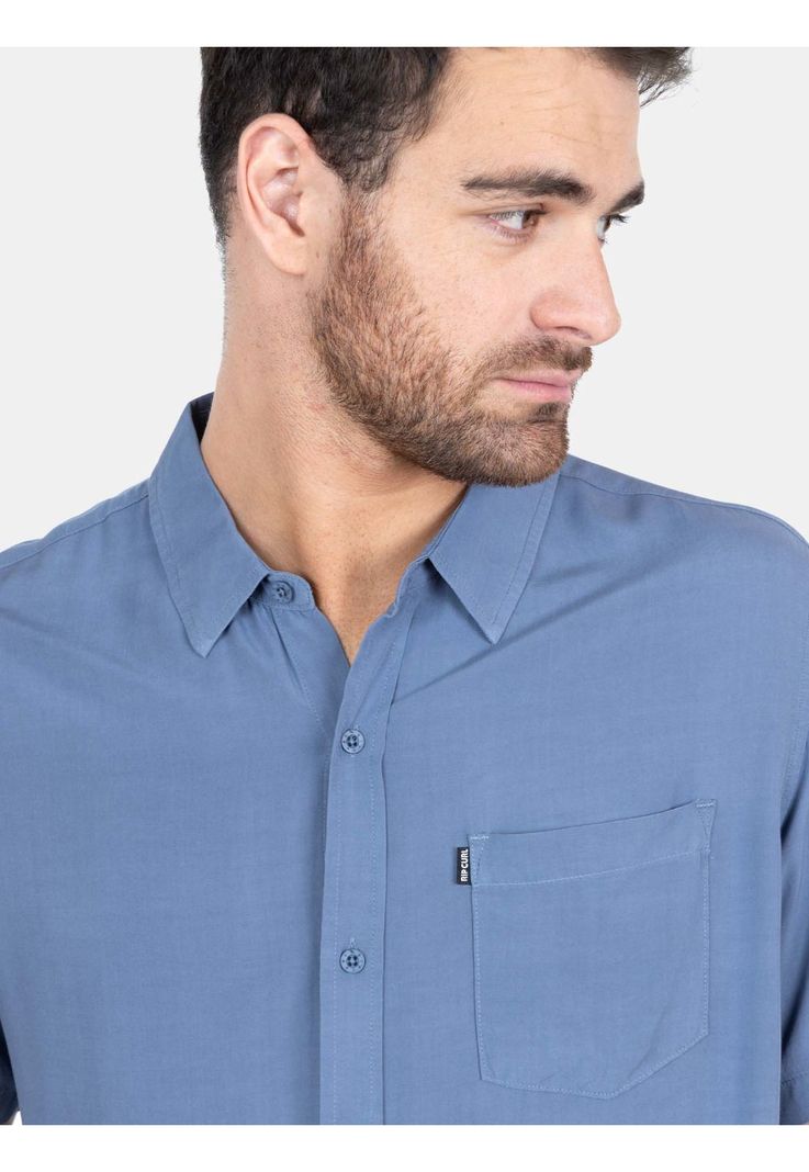 Camisa M/C Signature Line Azul Hombre Rip Curl-1