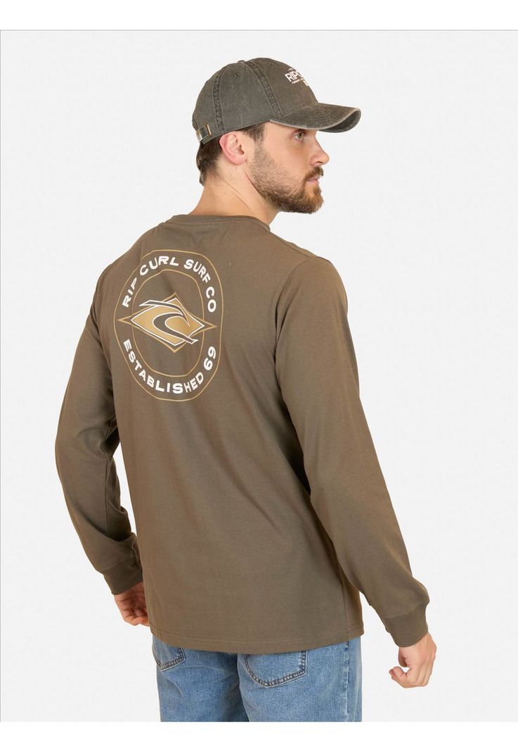 Polera ML Driftic Café Hombre Rip Curl-1