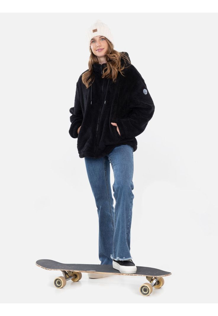 Poleron Chiporro Darkwind Negro Mujer Rip Curl-3