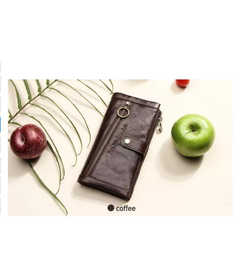 Billetera Mujer De Cuero Larga Marca Contacts Modelo C2190-2