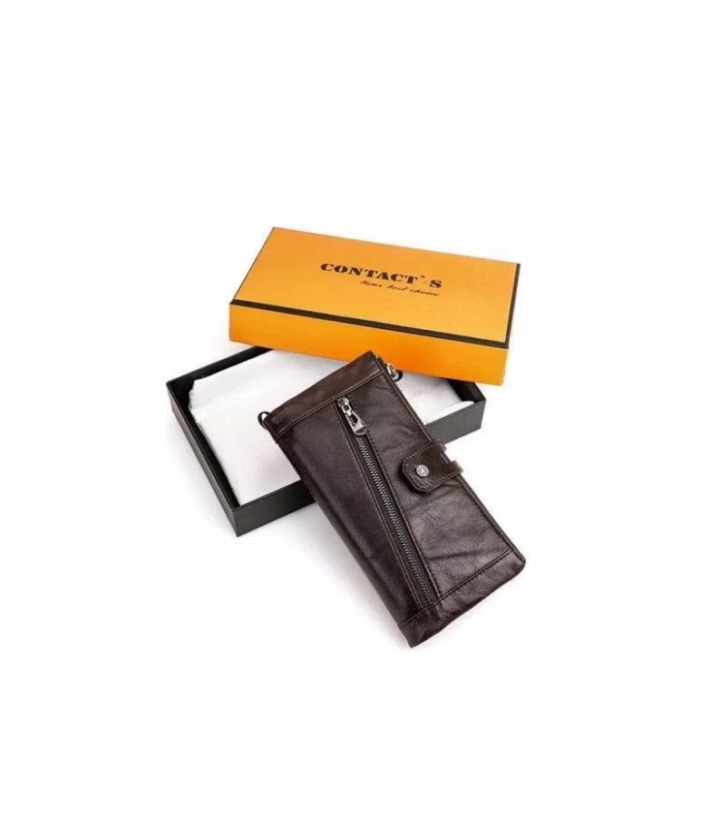 Billetera Mujer De Cuero Larga Marca Contacts Modelo C2190-3