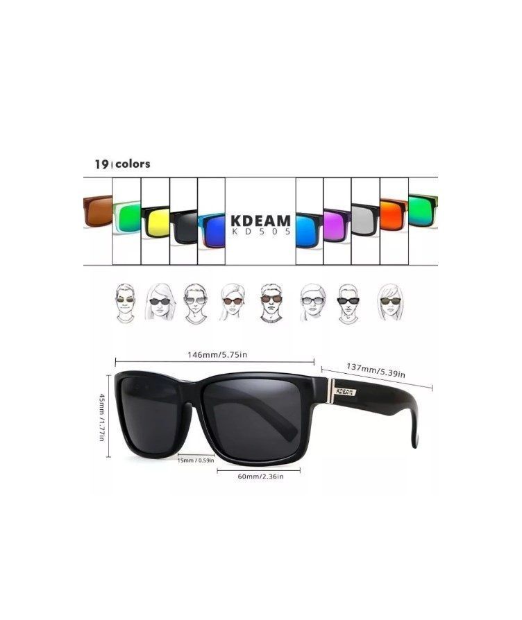 Lentes De Sol Kdeam Modelo KD505 C10 Polarizados Uv400-3