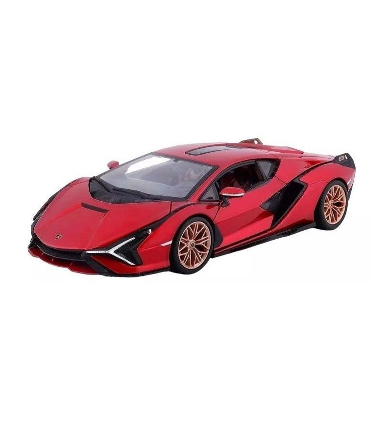 Auto De Colección Lamborghini Sián Fkp 37 Burago Escala 1:24-0
