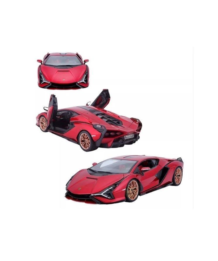Auto De Colección Lamborghini Sián Fkp 37 Burago Escala 1:24-4