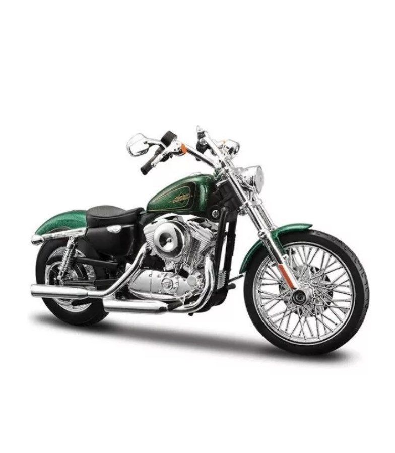 Harley Davidson Modelo 2013 Xl 1200v Seventy-two Escala 1/12 Color Verde-0