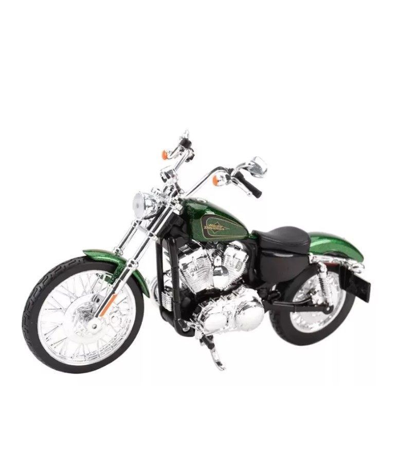 Harley Davidson Modelo 2013 Xl 1200v Seventy-two Escala 1/12 Color Verde-3