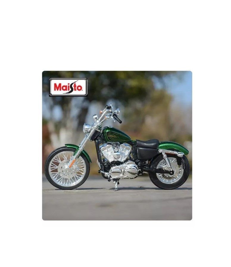 Harley Davidson Modelo 2013 Xl 1200v Seventy-two Escala 1/12 Color Verde-4