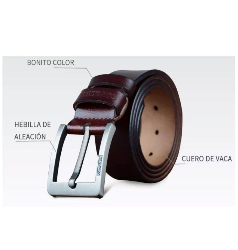 Cinturón De Cuero Cowather Modelo XF004 Café -4