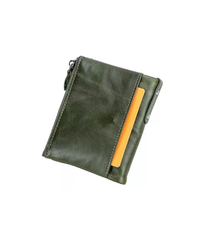 Billetera De Cuero Para Mujer Marca Contact's Color Verde-1