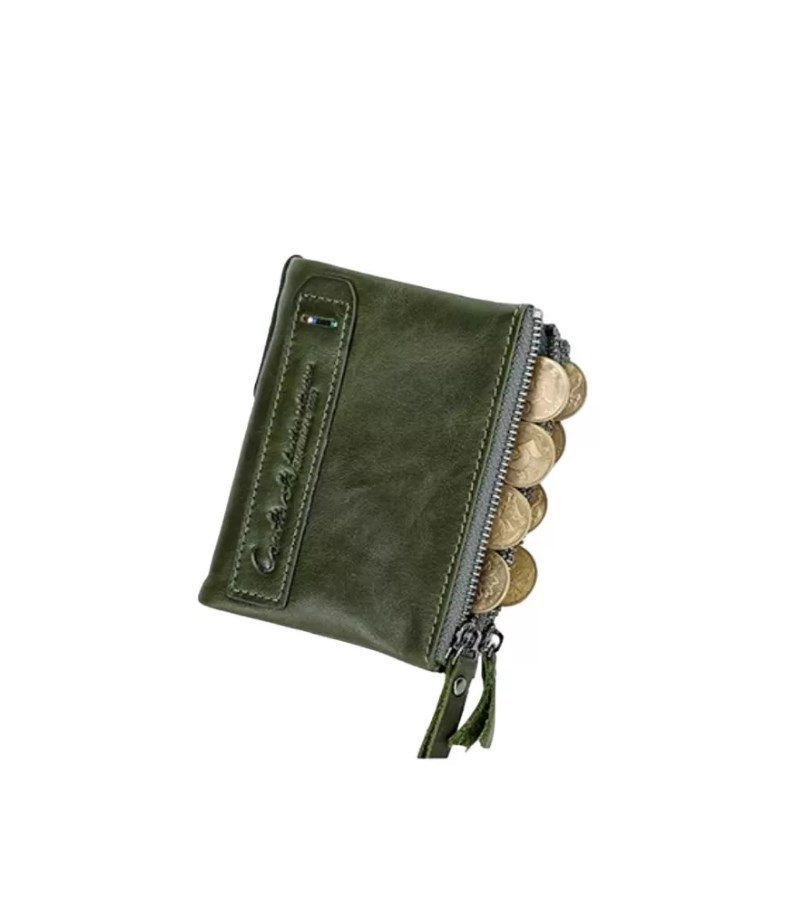 Billetera De Cuero Para Mujer Marca Contact's Color Verde-2