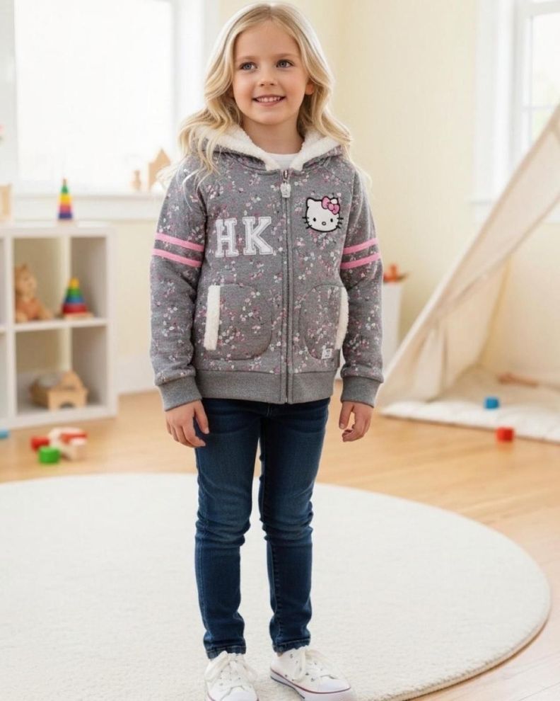 Poleron Nina Hello Kitty S123121-25 Gris 3