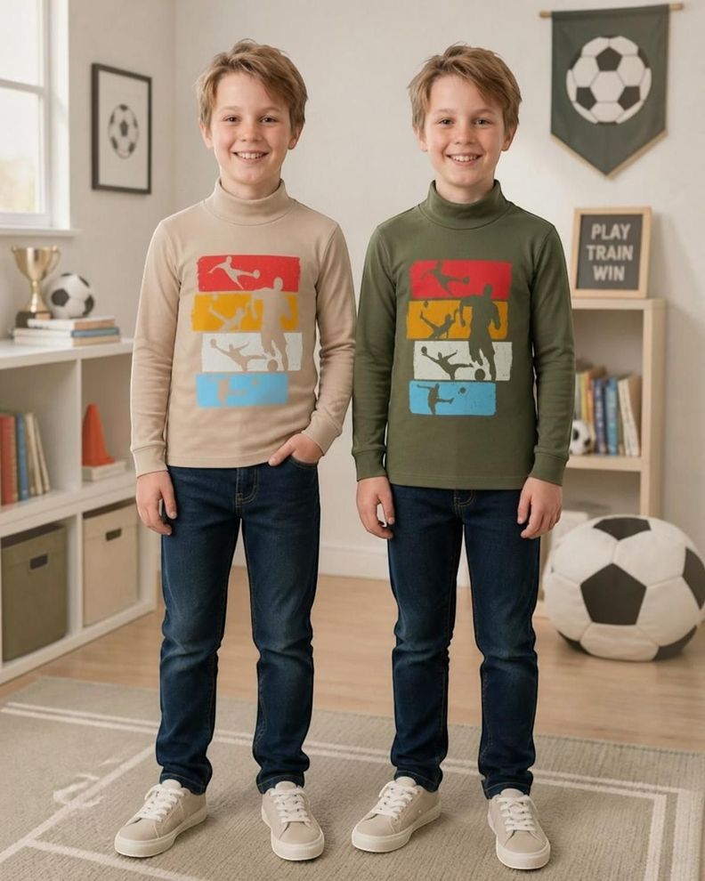 Pack 2 Beatles Niño Estampado Futbol