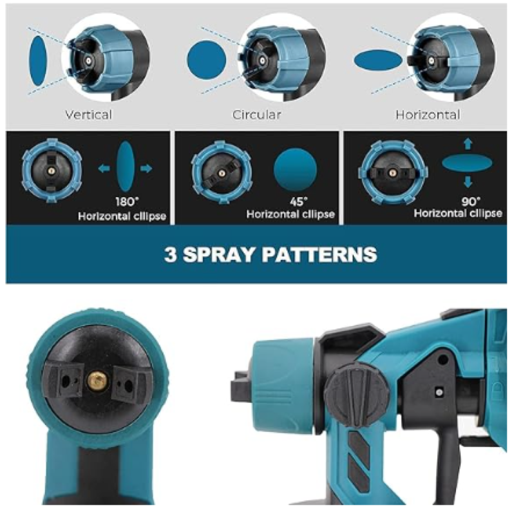 Pistola Pulverizador Para Pintura 98V 1000ml + 2 Baterias-3