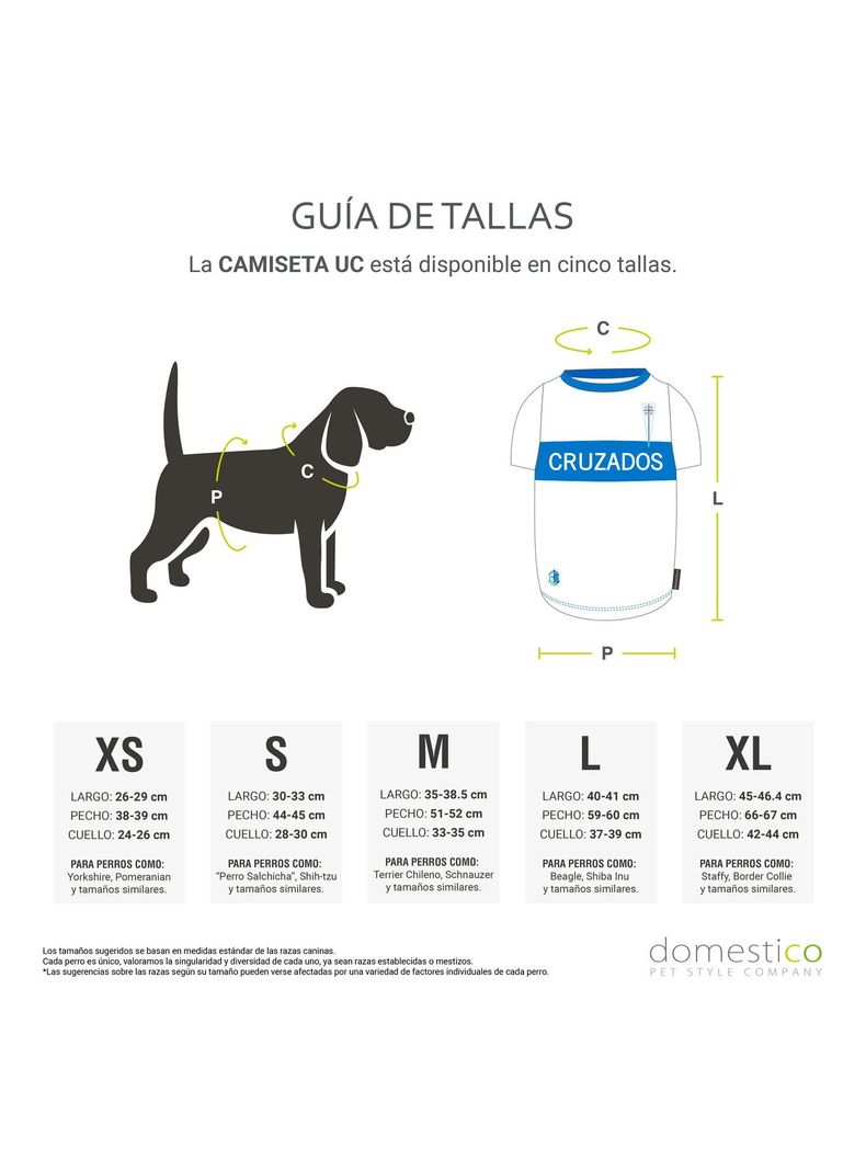 Camiseta para Perro Universidad Católica - 5 Tallas Disponible-6