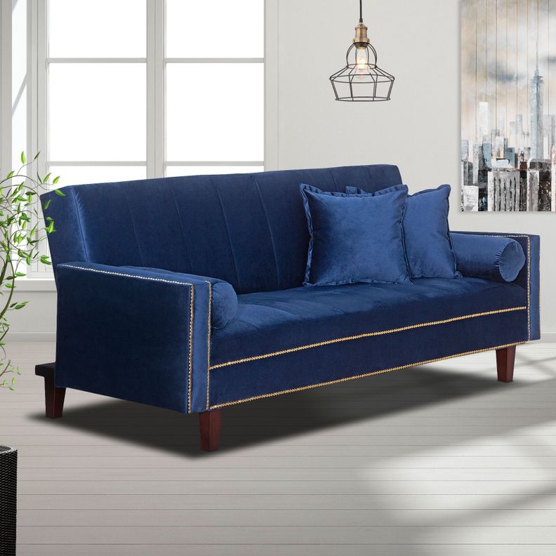 Futon Sofa Cama Golden Blue-3