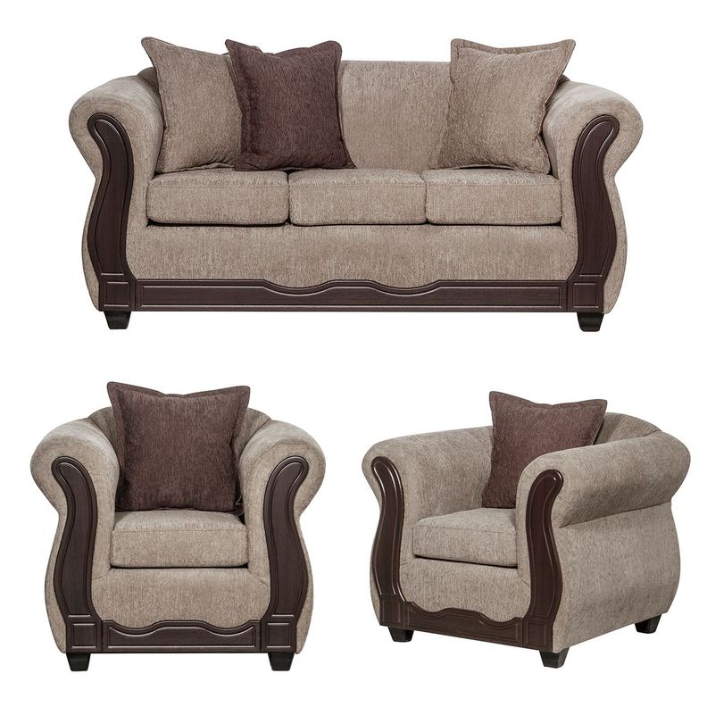 Juego de Living 3 1 1 Barcelona Beige-0