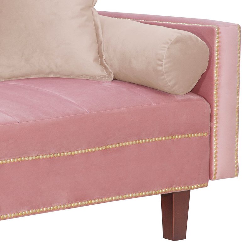 Futon Sofa Cama Vanguardia 200 x110 Rosa - Beige-3