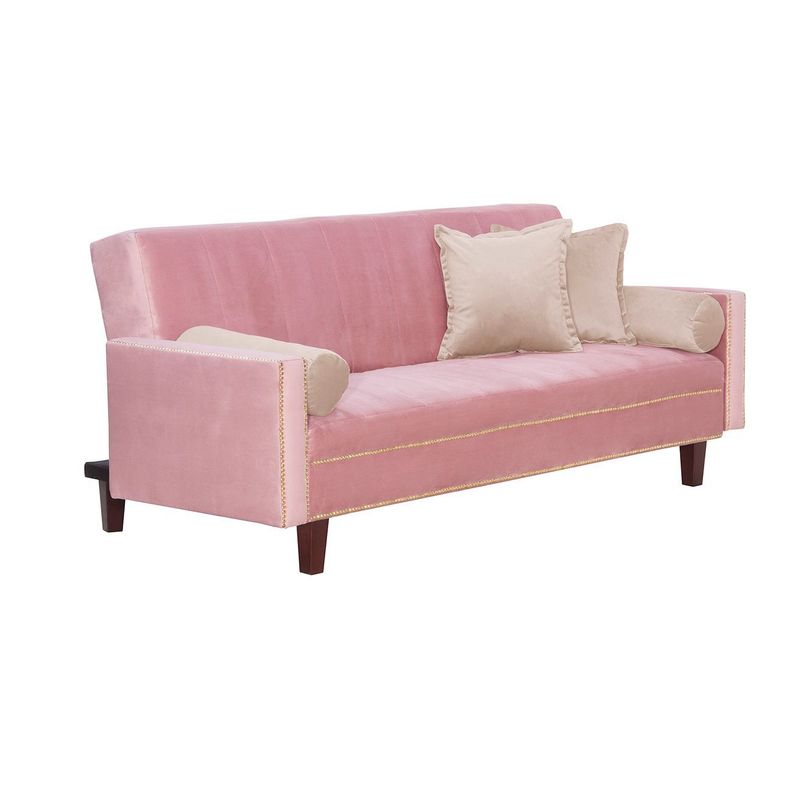 Futon Sofa Cama Vanguardia 200 x110 Rosa - Beige-1
