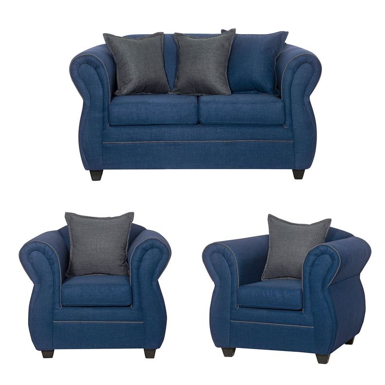 Juego de Living 2 1 1 Emili Azul