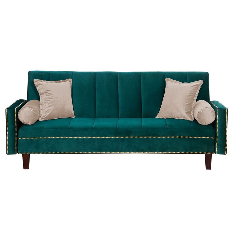 Futon Sofa Cama Vanguardia 200 x110 Verde - Beige-0