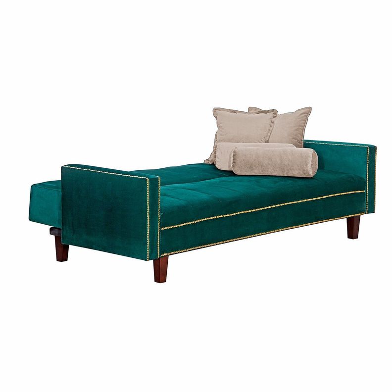 Futon Sofa Cama Vanguardia 200 x110 Verde - Beige-1