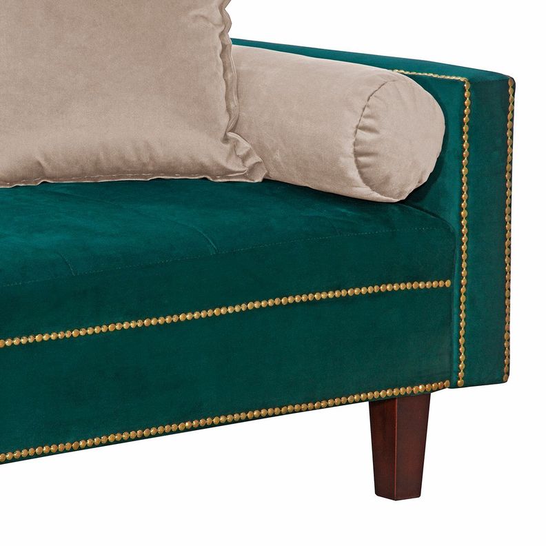 Futon Sofa Cama Vanguardia 200 x110 Verde - Beige-3